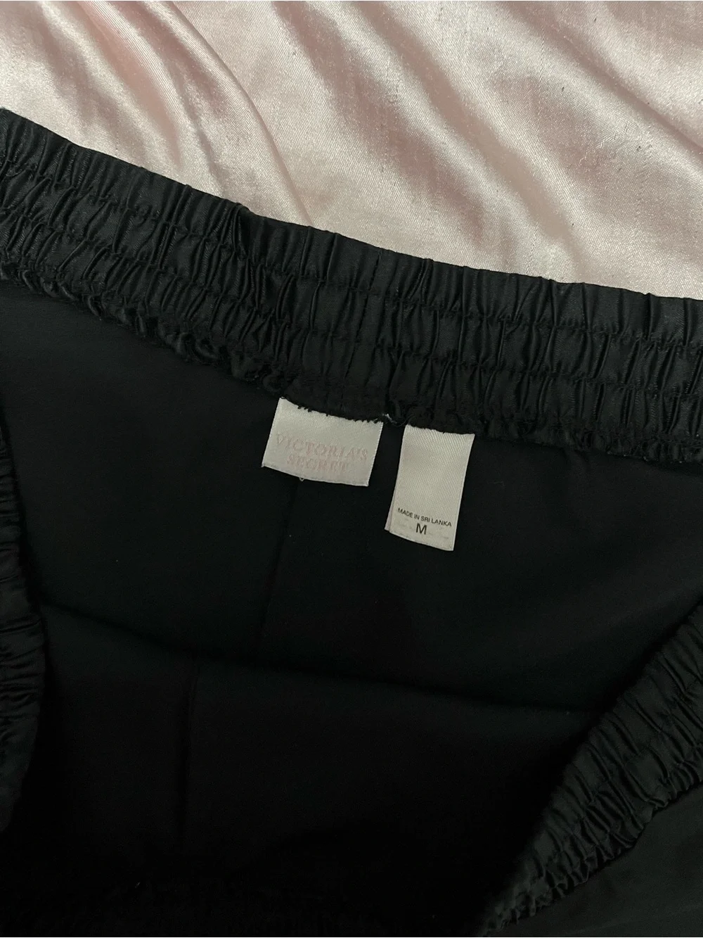 PINK Victoria's Secret Black Shorts with White Trim
